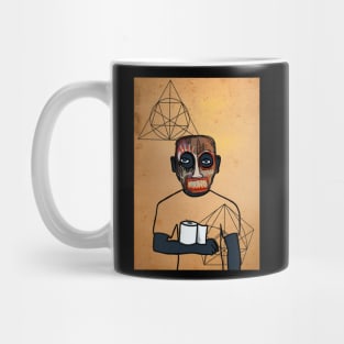 Michael Jordan NFT: MaleMask Art with Street Eyes, Blue Skin, and Exclusive Davinci Background Mug